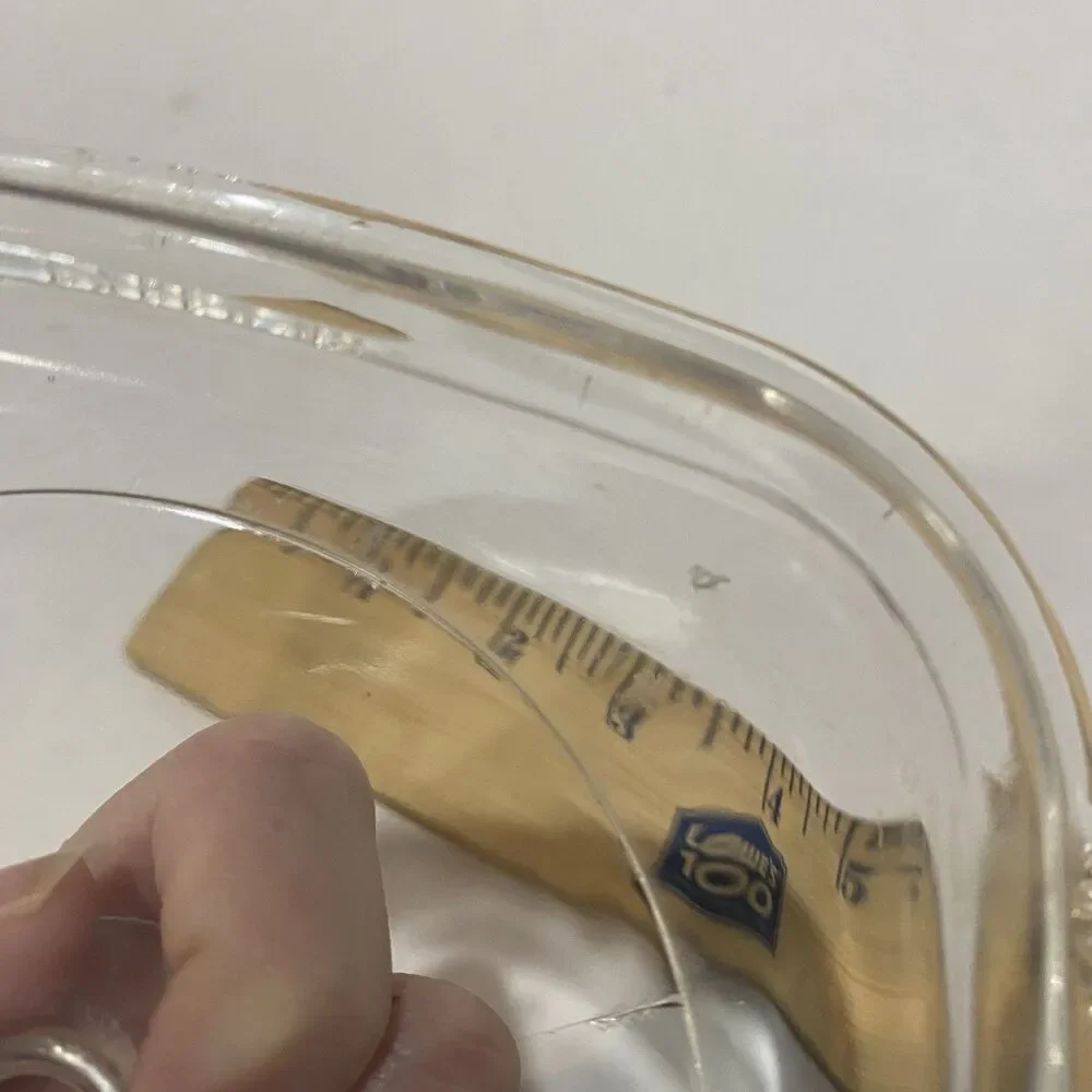 Petite Pan Pyrex Glass Lid P-41-GC for Corning Ware A-6 Square 5”